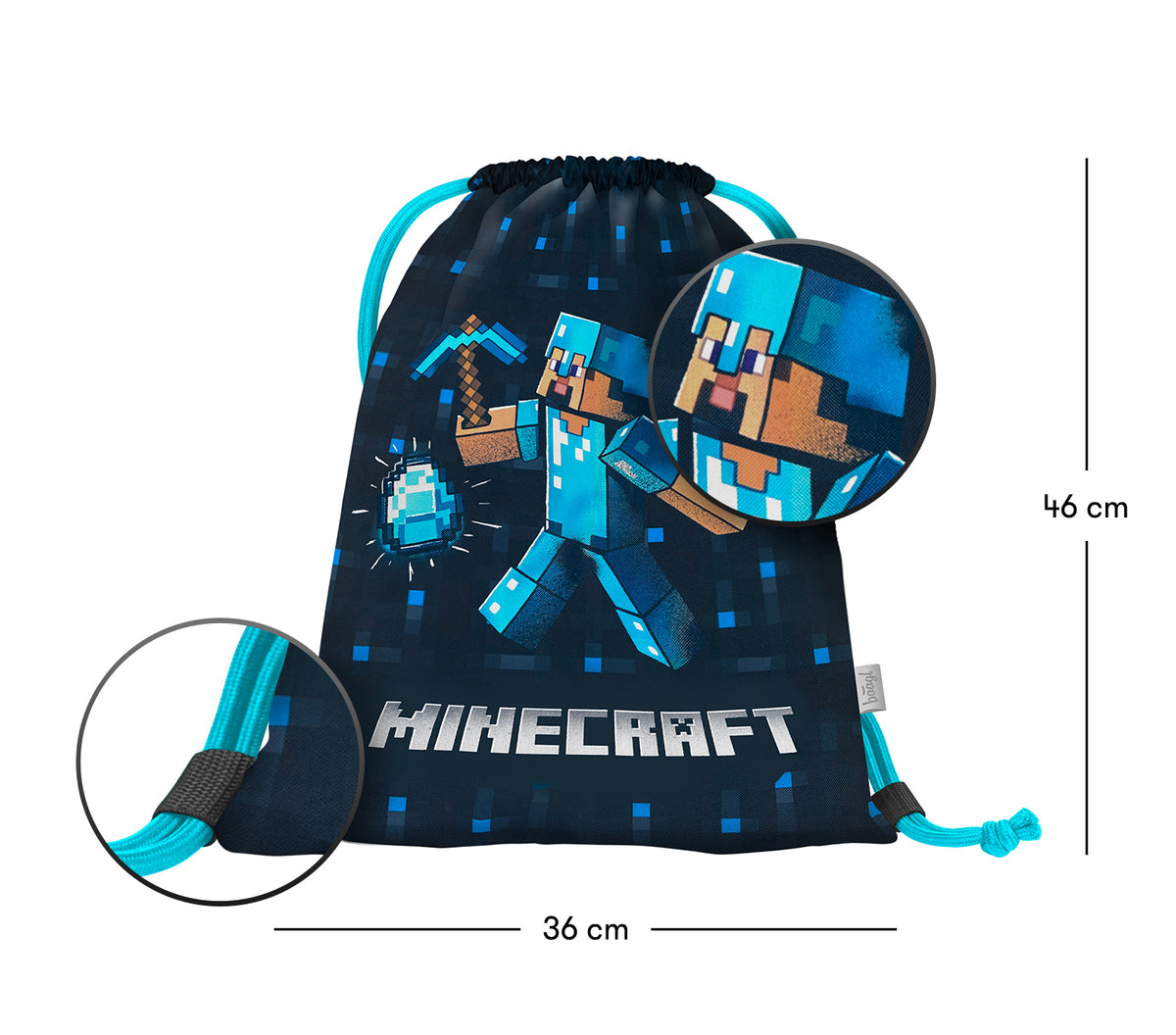 Sacca da palestra Minecraft Blue Axe