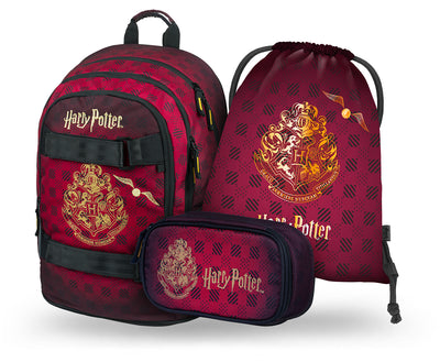 Set scolastico Skate Harry Potter Hogwarts Borgogna
