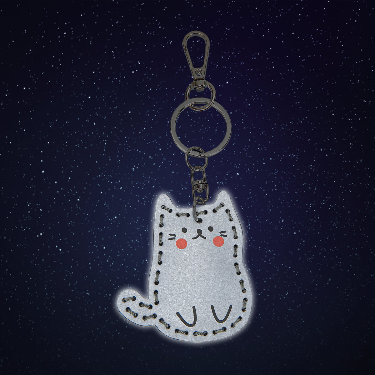 Portachiavi riflettente Gatto