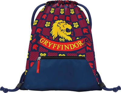 Sacca da ginnastica con tasca con cerniera Harry Potter Gryffindor