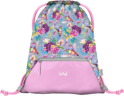 Sacca da ginnastica con tasca con cerniera Hummingbird