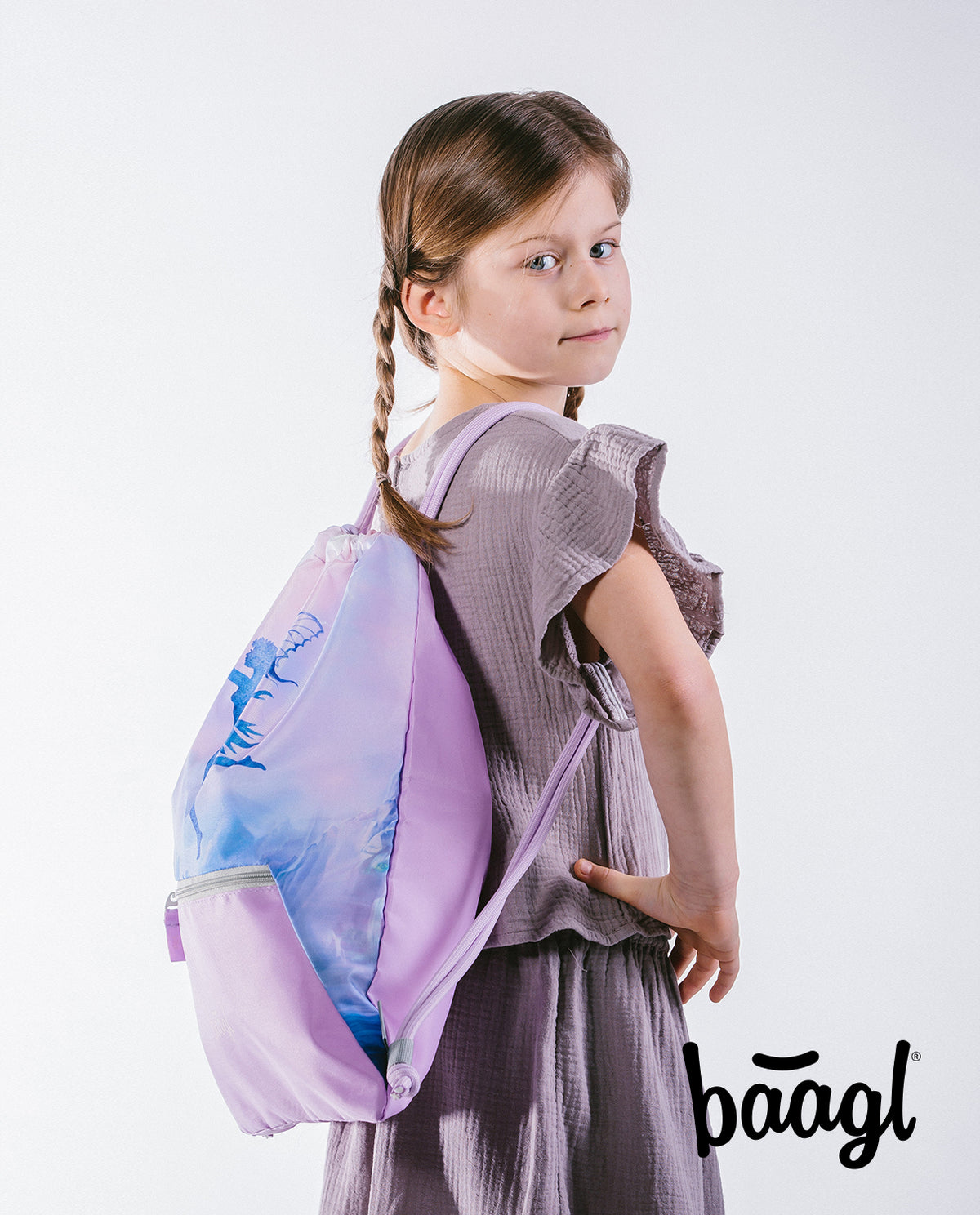 Sacca da ginnastica con tasca con cerniera Fairy