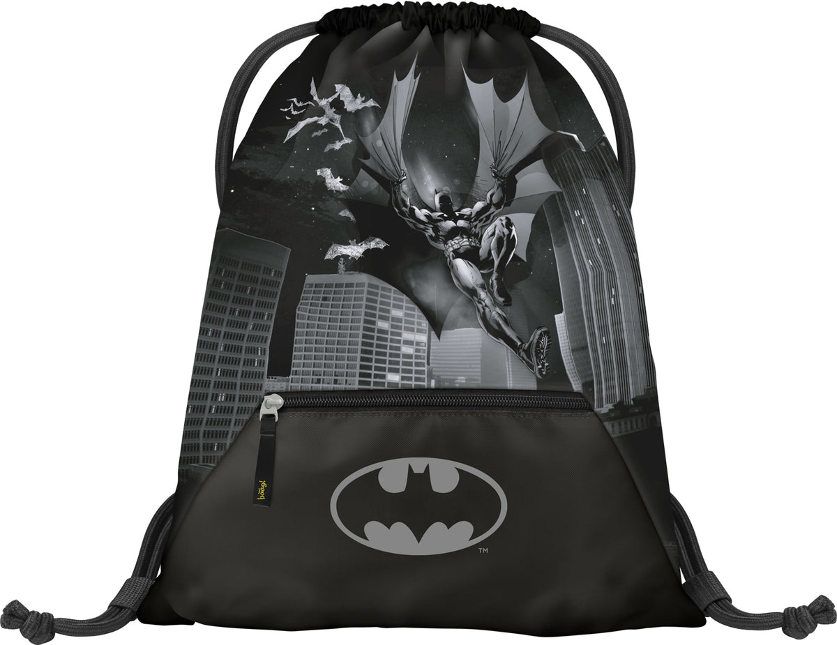 Sacca da ginnastica con tasca con cerniera Batman Dark City