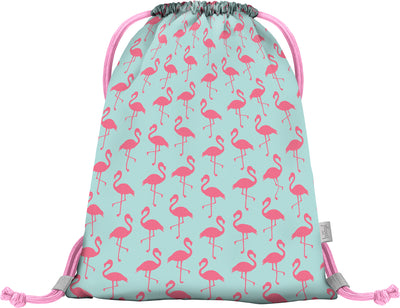 Sacca da ginnastica con tasca con cerniera Flamingo