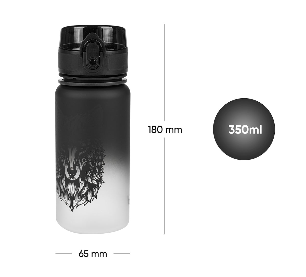 Borraccia in Tritan Lupo sfumato, 350 ml