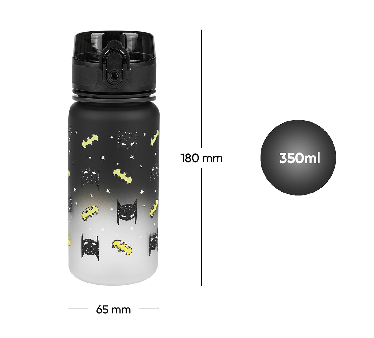 Borraccia in Tritan Maschera di Batman sfumata, 350 ml