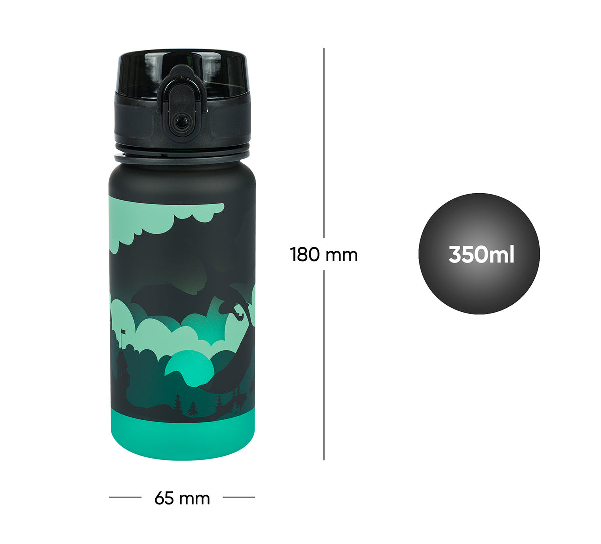 Borraccia in Tritan Drago sfumato, 350 ml