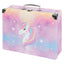 Astuccio pieghevole per materiale scolastico Unicorno arcobaleno
