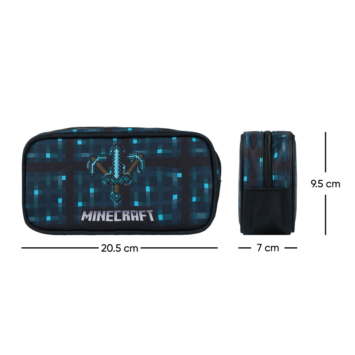 Astuccio MINECRAFT  Ascia e spada blu