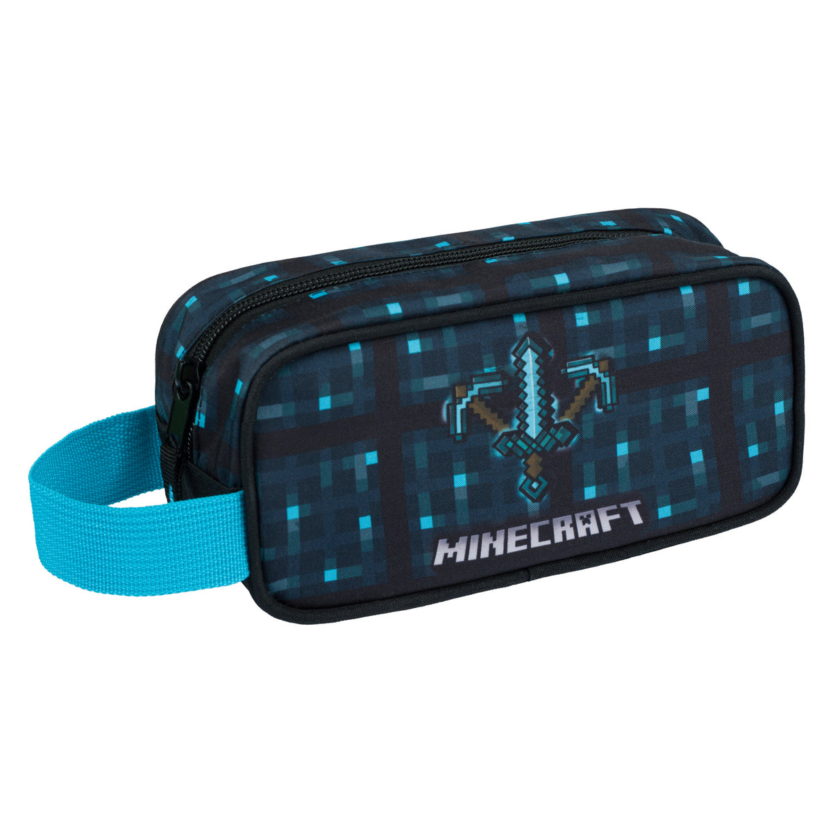 Astuccio MINECRAFT  Ascia e spada blu