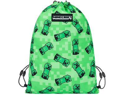 SET MINECRAFT 2 Creeper: astuccio, sacca da ginnastica