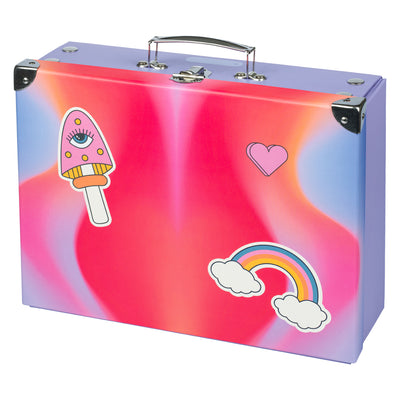 Scatola pieghevole per materiale scolastico Arcobaleno rosso