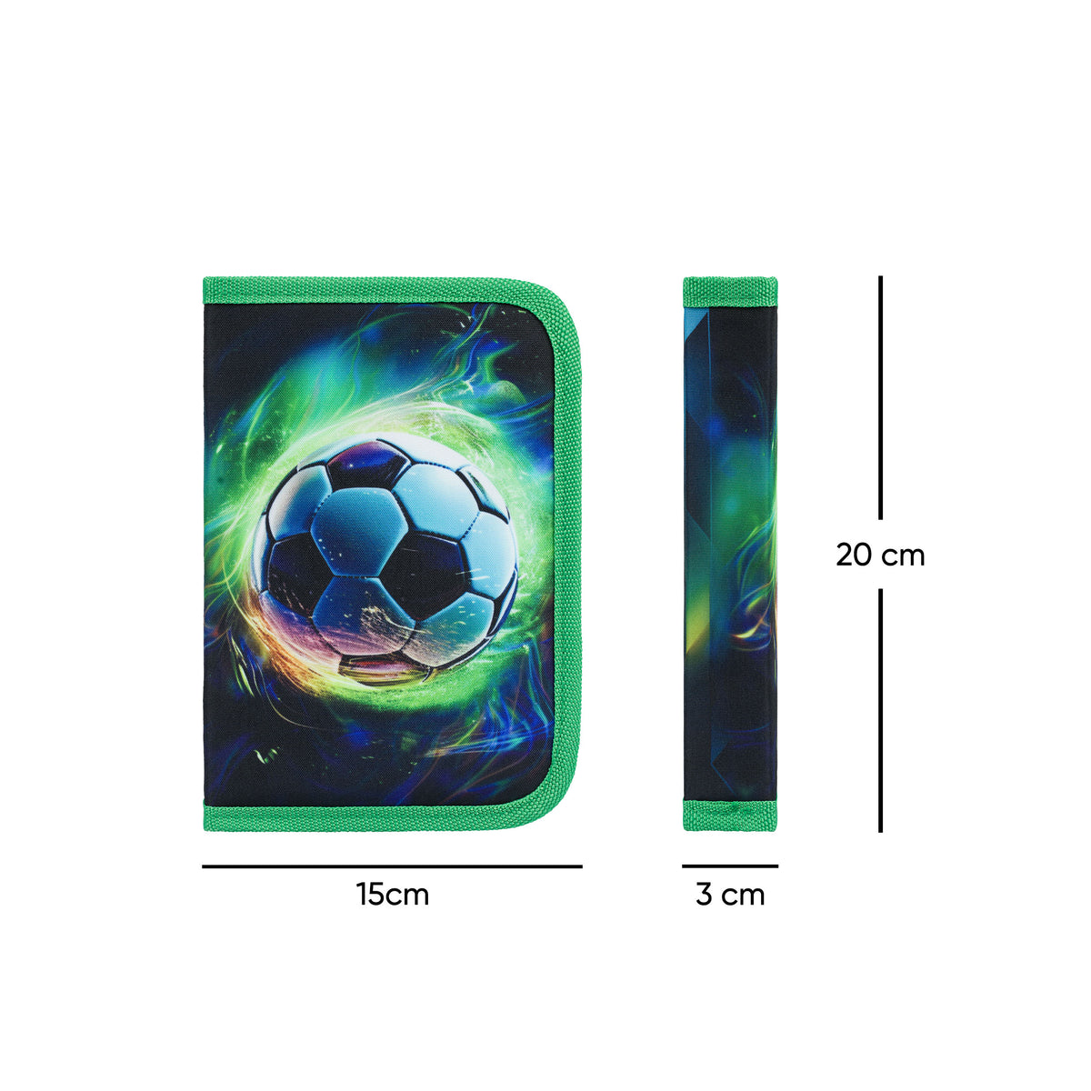 Astuccio a uno scomparto Pallone da calcio verde