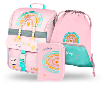 Set scolastico Zippy Arcobaleno rosa