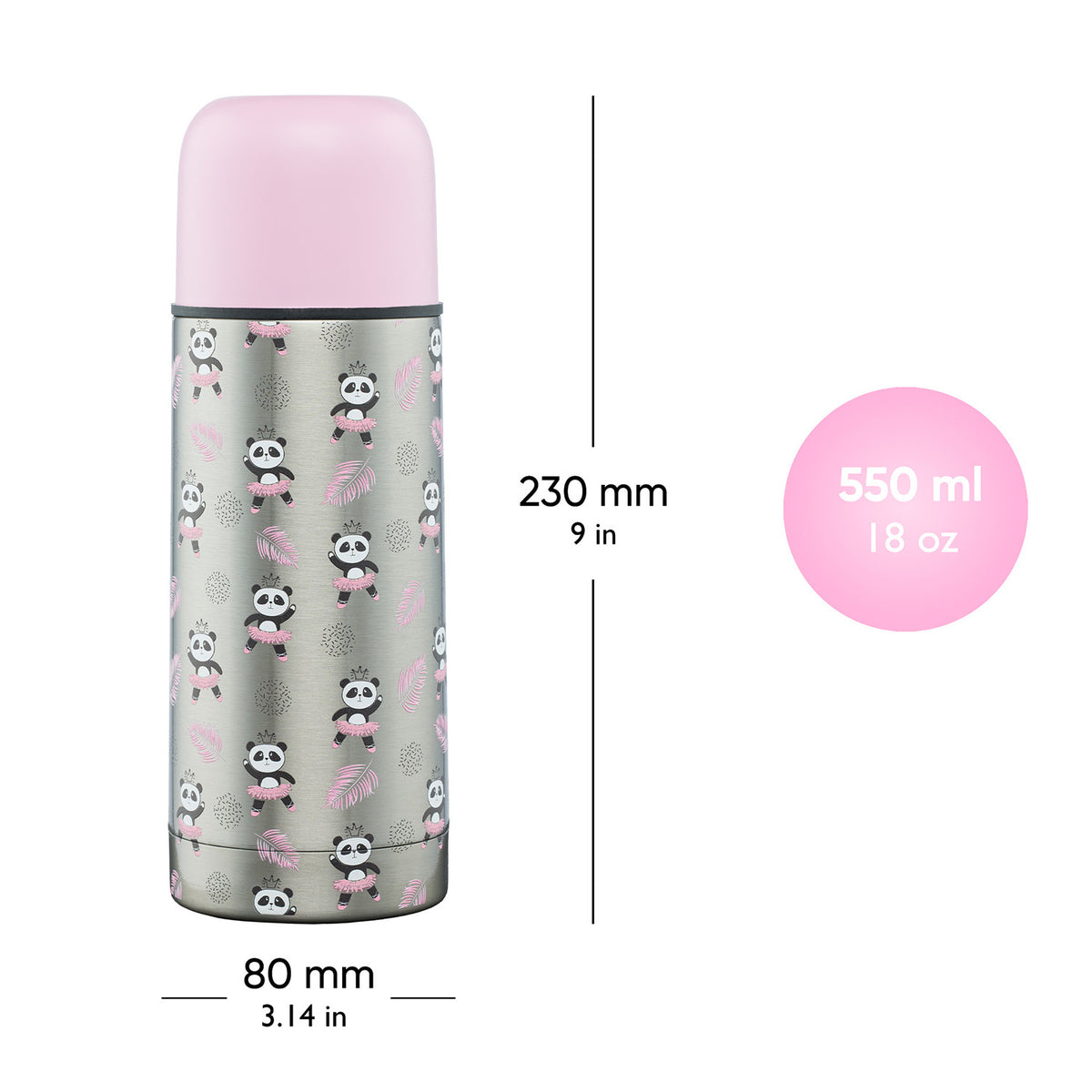Borraccia termica Panda, 550 ml
