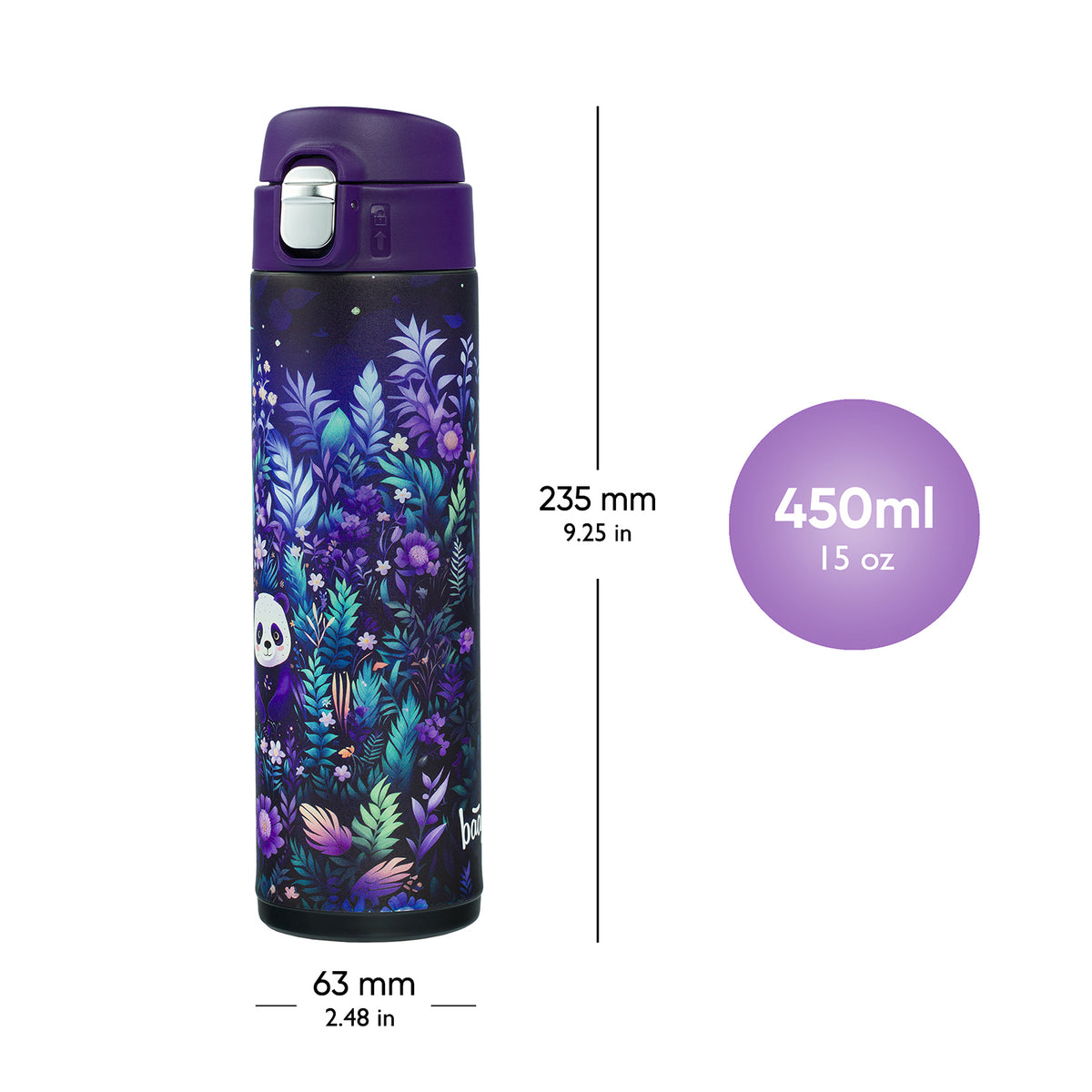 Borraccia termica Jungle Panda, 450 ml