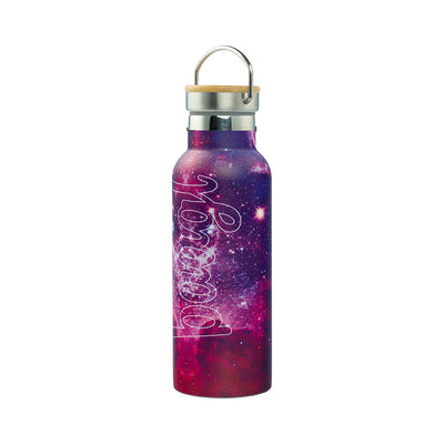 Borraccia termica con coperchio in bambù Galaxy, 500 ml