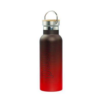 Borraccia termica con coperchio in bambù Gradient red-black, 500 ml