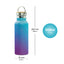 Borraccia termica con coperchio in bambù Gradient blue-purple, 500 ml