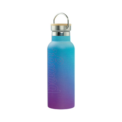Borraccia termica con coperchio in bambù Gradient blue-purple, 500 ml