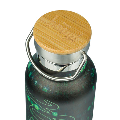 Borraccia termica con coperchio in bambù Numbers, 500 ml