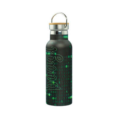 Borraccia termica con coperchio in bambù Numbers, 500 ml