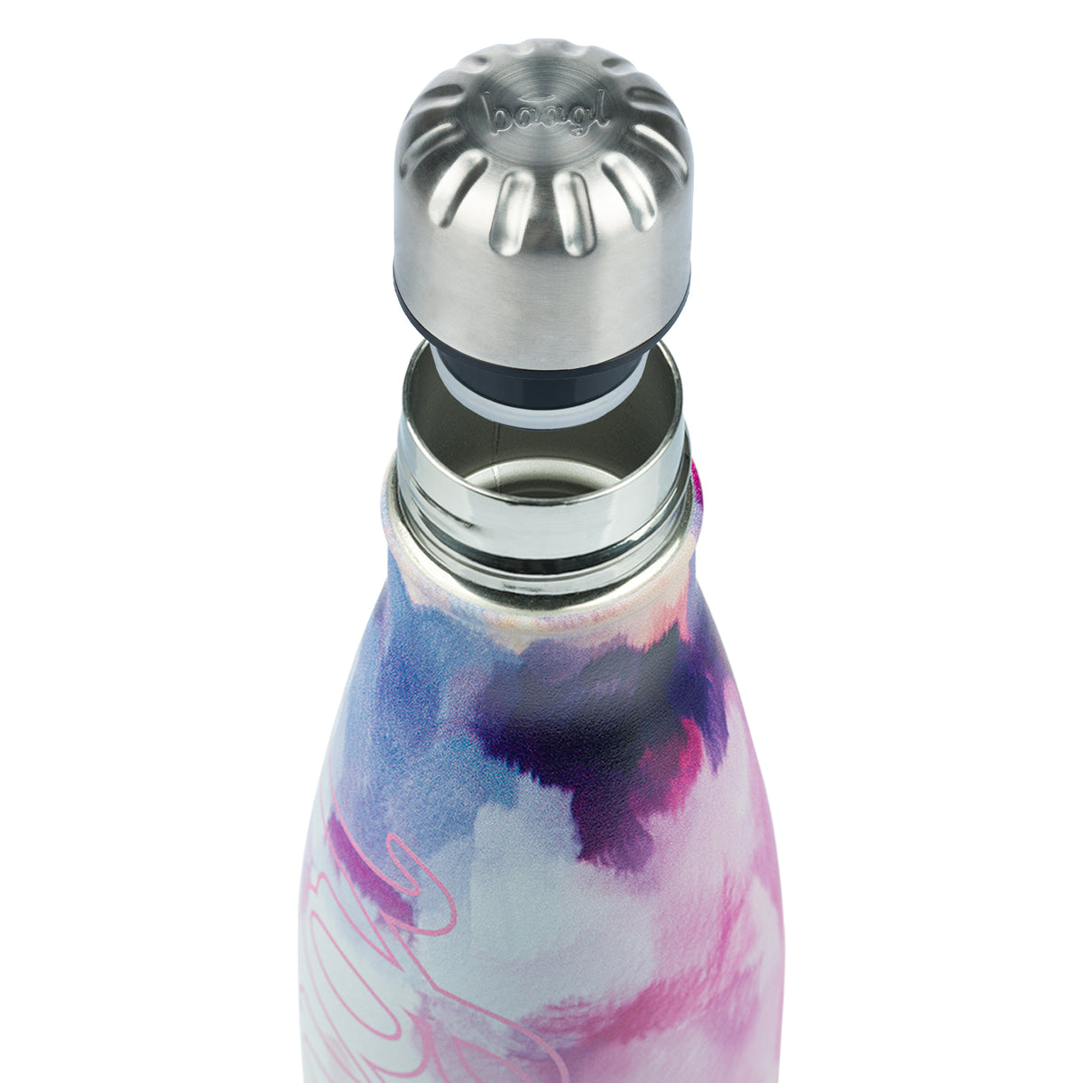 Borraccia termica con coperchio in metallo Painting, 500 ml