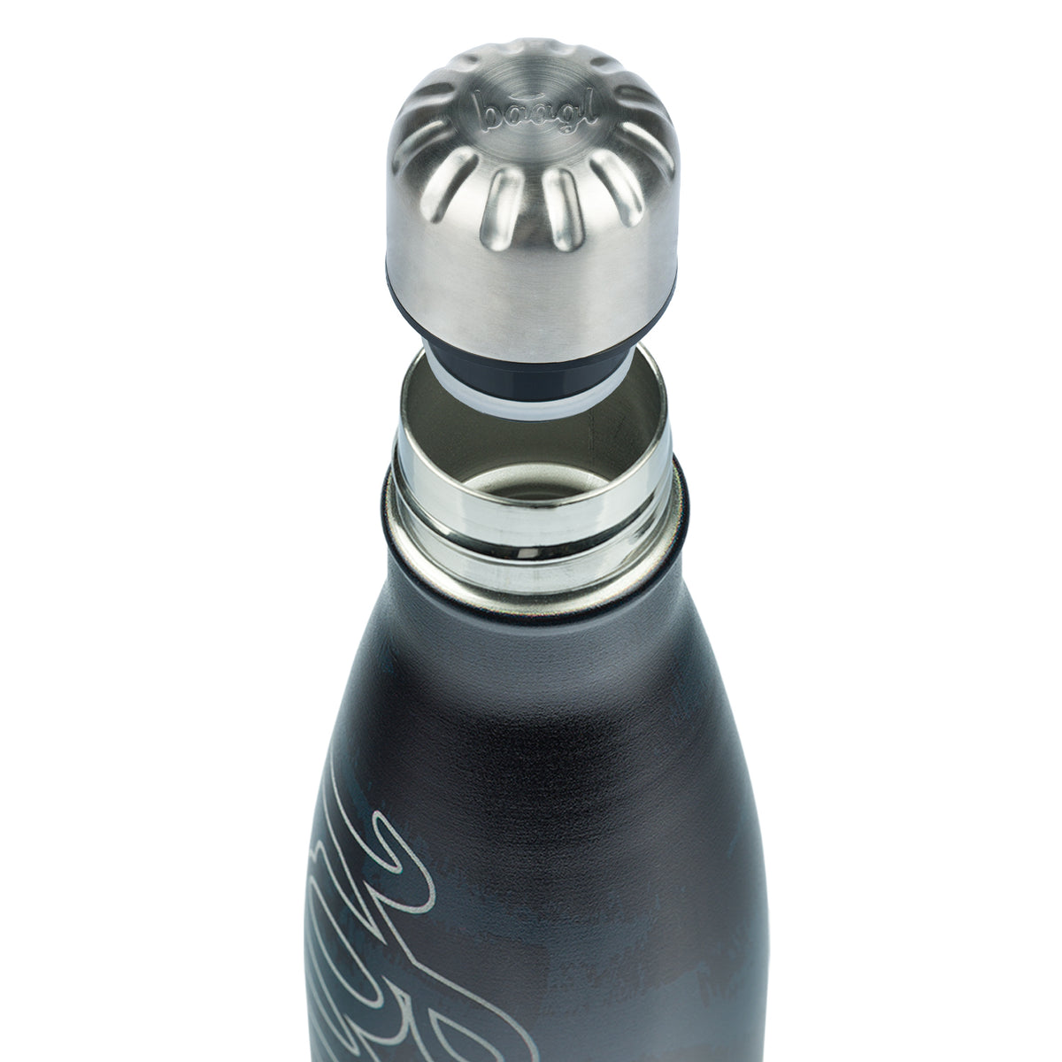 Borraccia termica con coperchio in metallo Dune, 500 ml