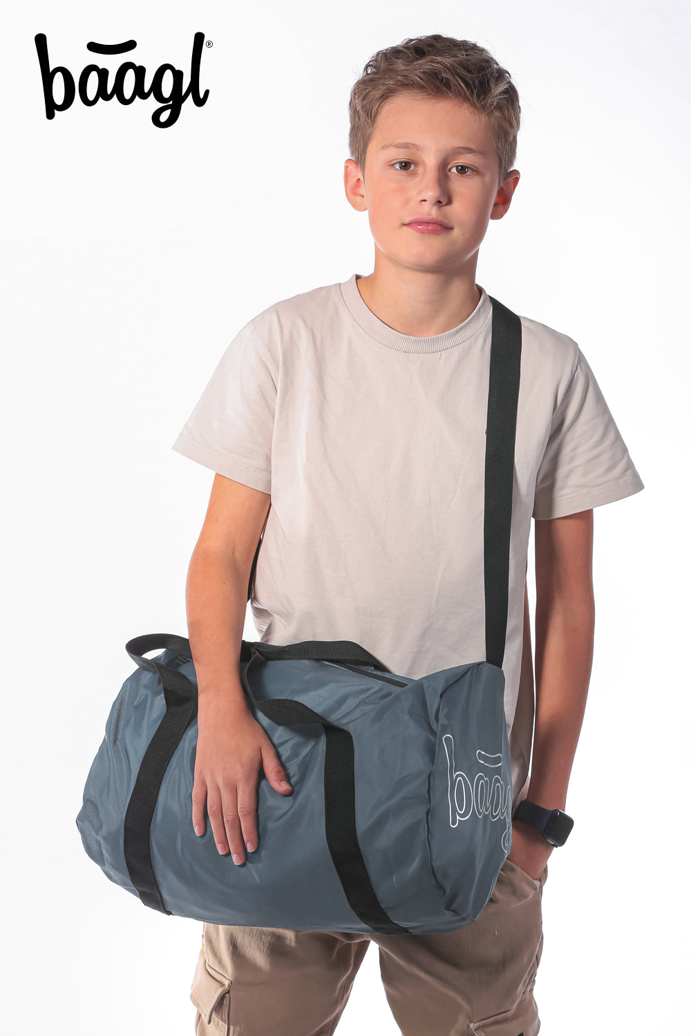 Borsa sportiva pieghevole Hoop Dust Blue