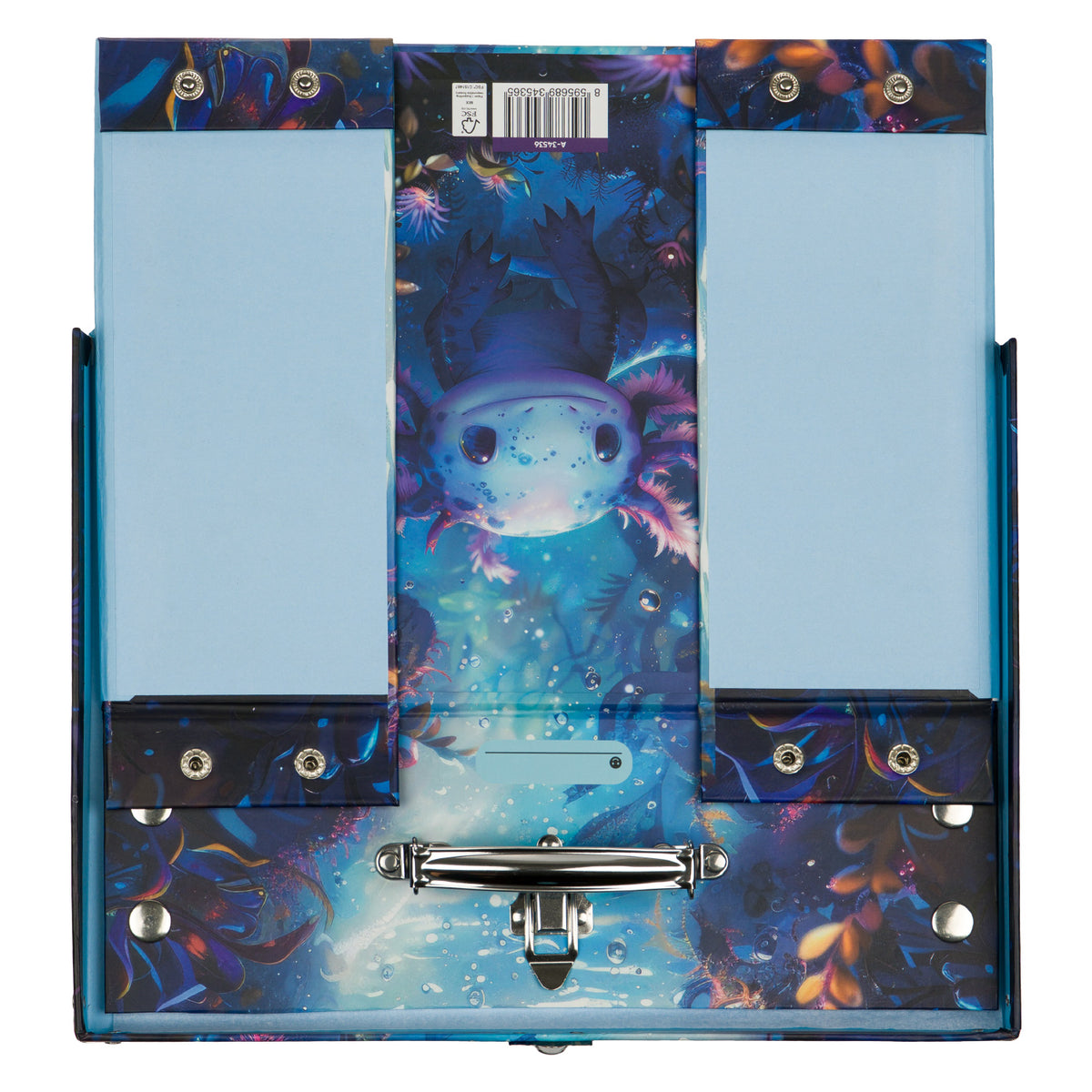 Astuccio pieghevole per materiale scolastico Axolotl