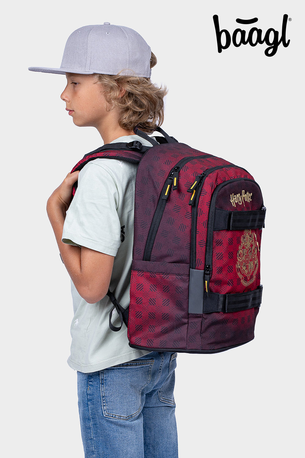Zaino scolastico Skate Harry Potter Hogwarts Burgundy