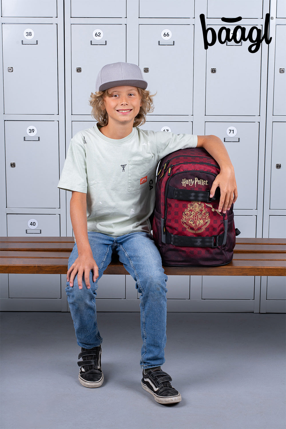 Zaino scolastico Skate Harry Potter Hogwarts Burgundy