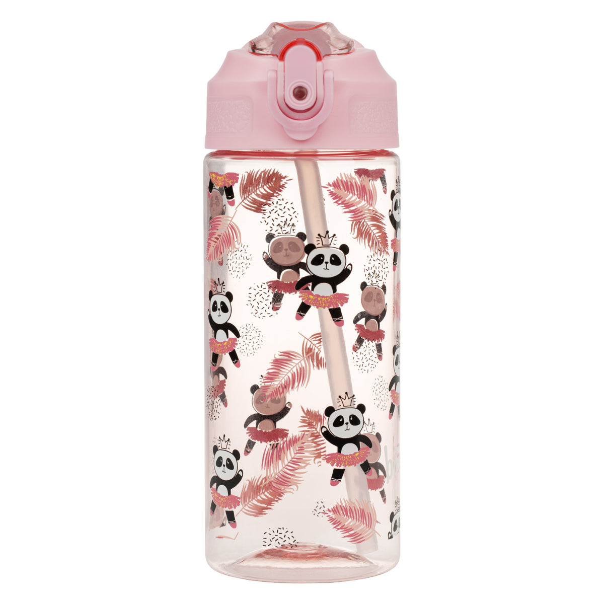 Borraccia in Tritan con cannuccia Panda, 500 ml