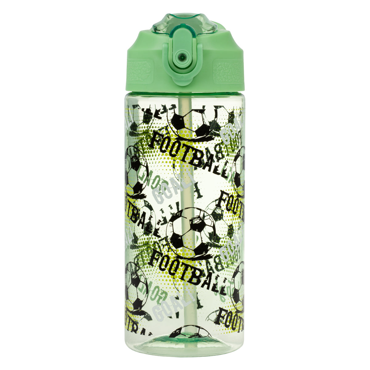Borraccia in Tritan con cannuccia Football, 500 ml