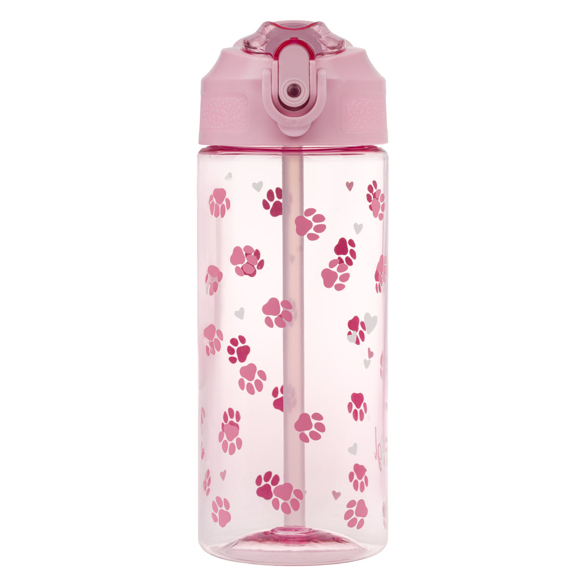 Borraccia in Tritan con cannuccia Paws, 500 ml