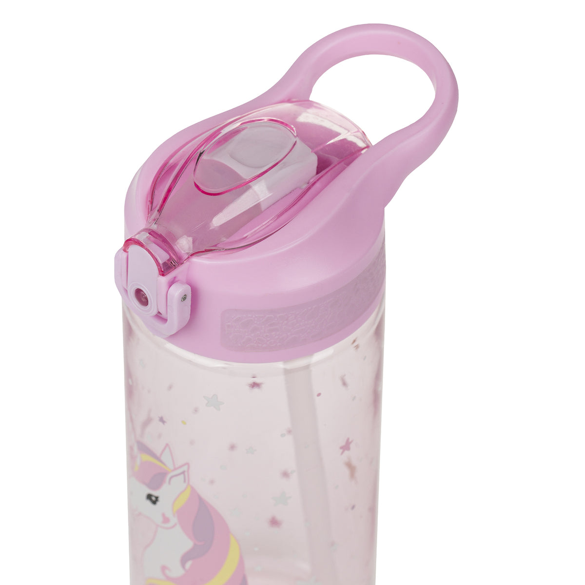 Borraccia in Tritan con cannuccia Rainbow Unicorn, 500 ml