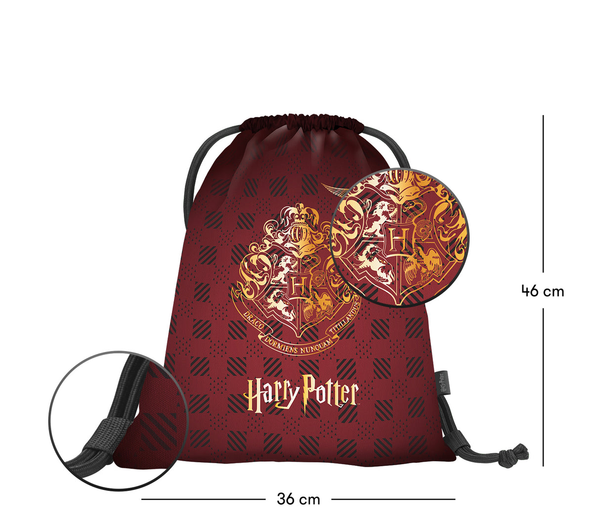 Set scolastico Skate Harry Potter Hogwarts Borgogna