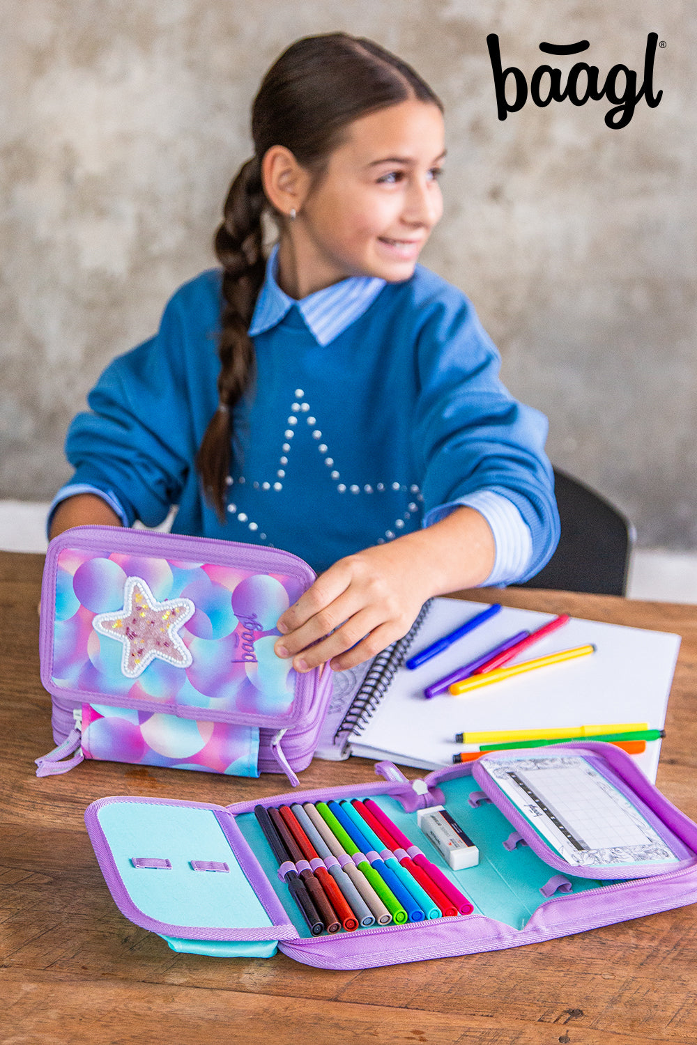 Astuccio a tre scomparti Candy