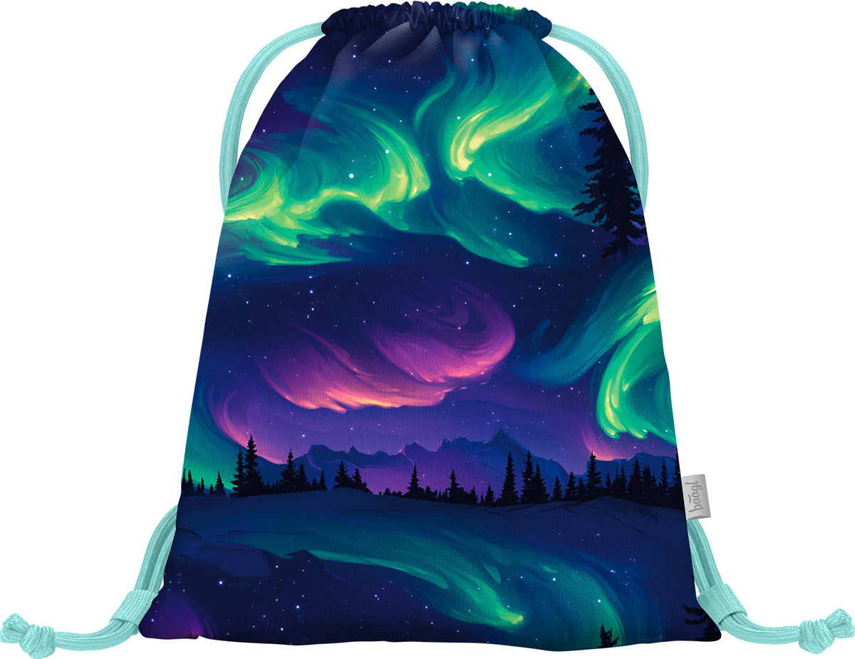 Sacca da ginnastica con tasca con cerniera Aurora