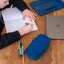 Astuccio scolastico Logo blu