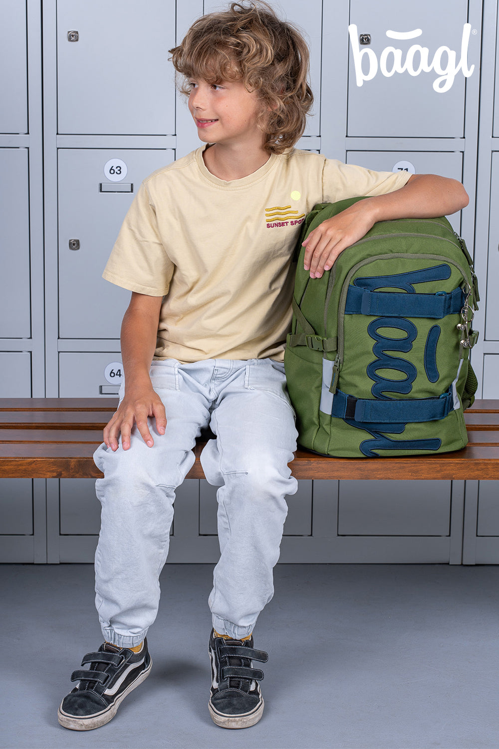 Zaino scolastico Skate Olive