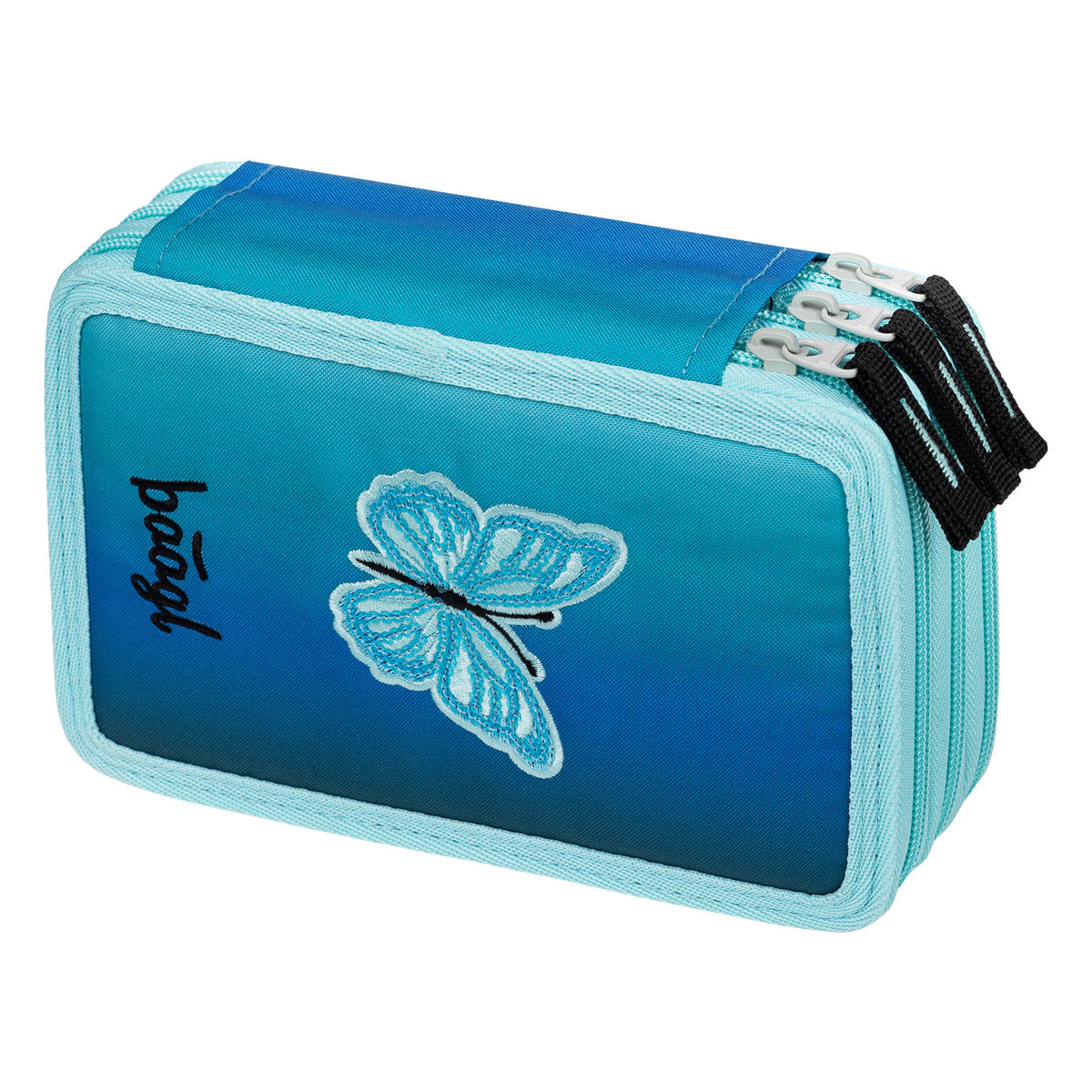 Astuccio portamatite a tre scomparti Butterfly