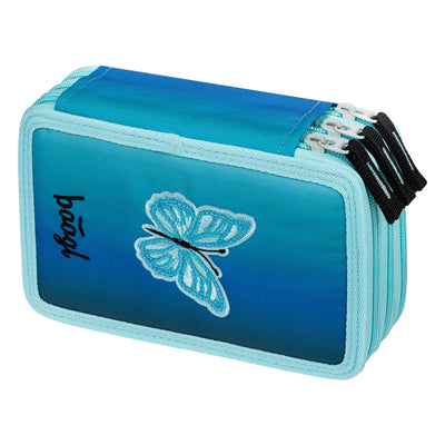 Astuccio portamatite a tre scomparti Butterfly