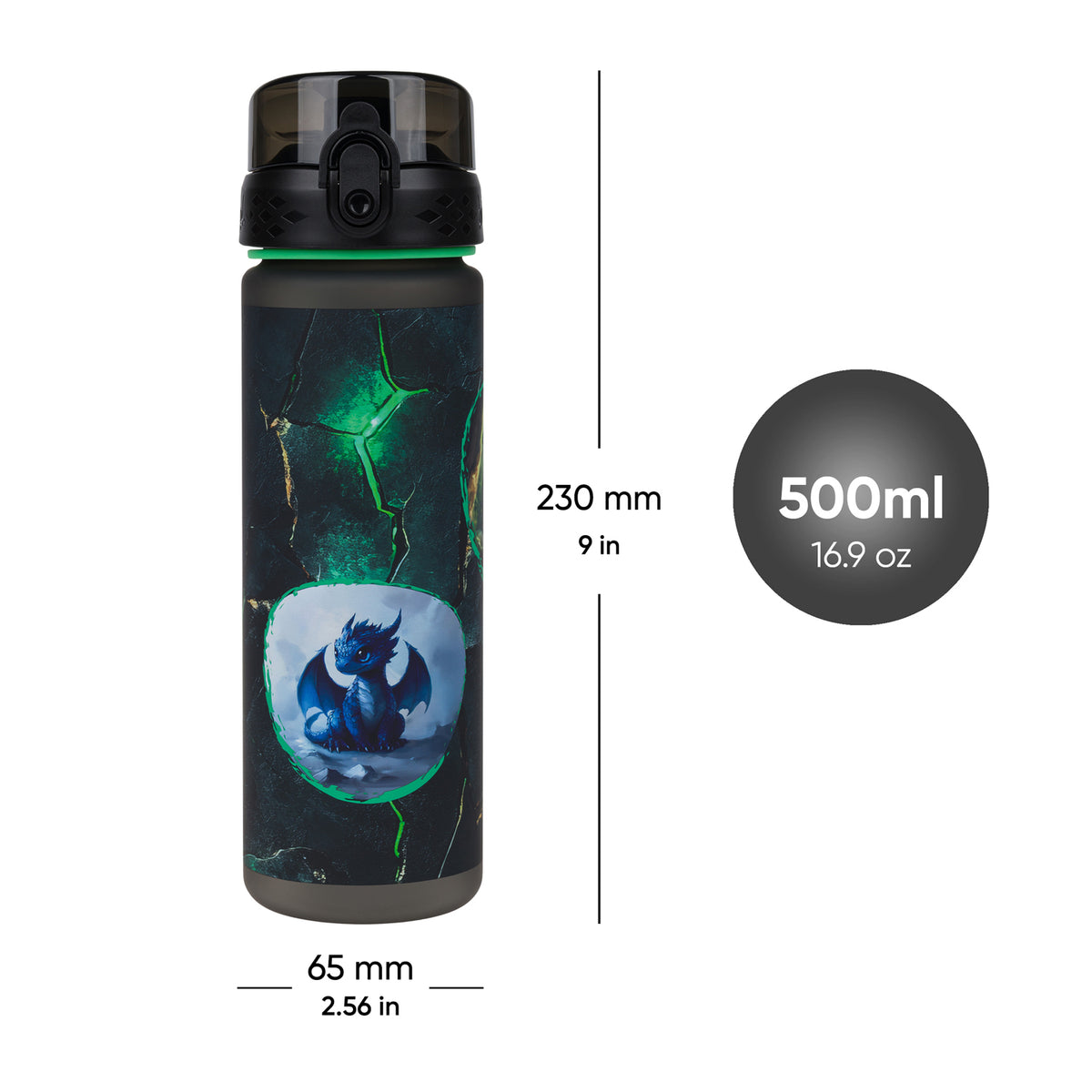 Borraccia in Tritan Draghi, 500 ml