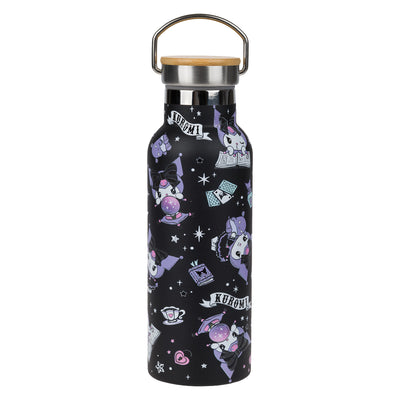 Borraccia termica con coperchio in bambù Kuromi Fortune Dream, 500 ml
