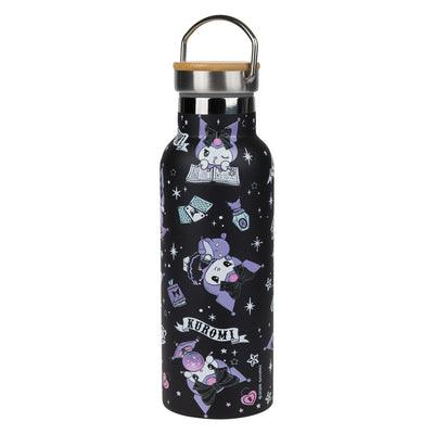 Borraccia termica con coperchio in bambù Kuromi Fortune Dream, 500 ml