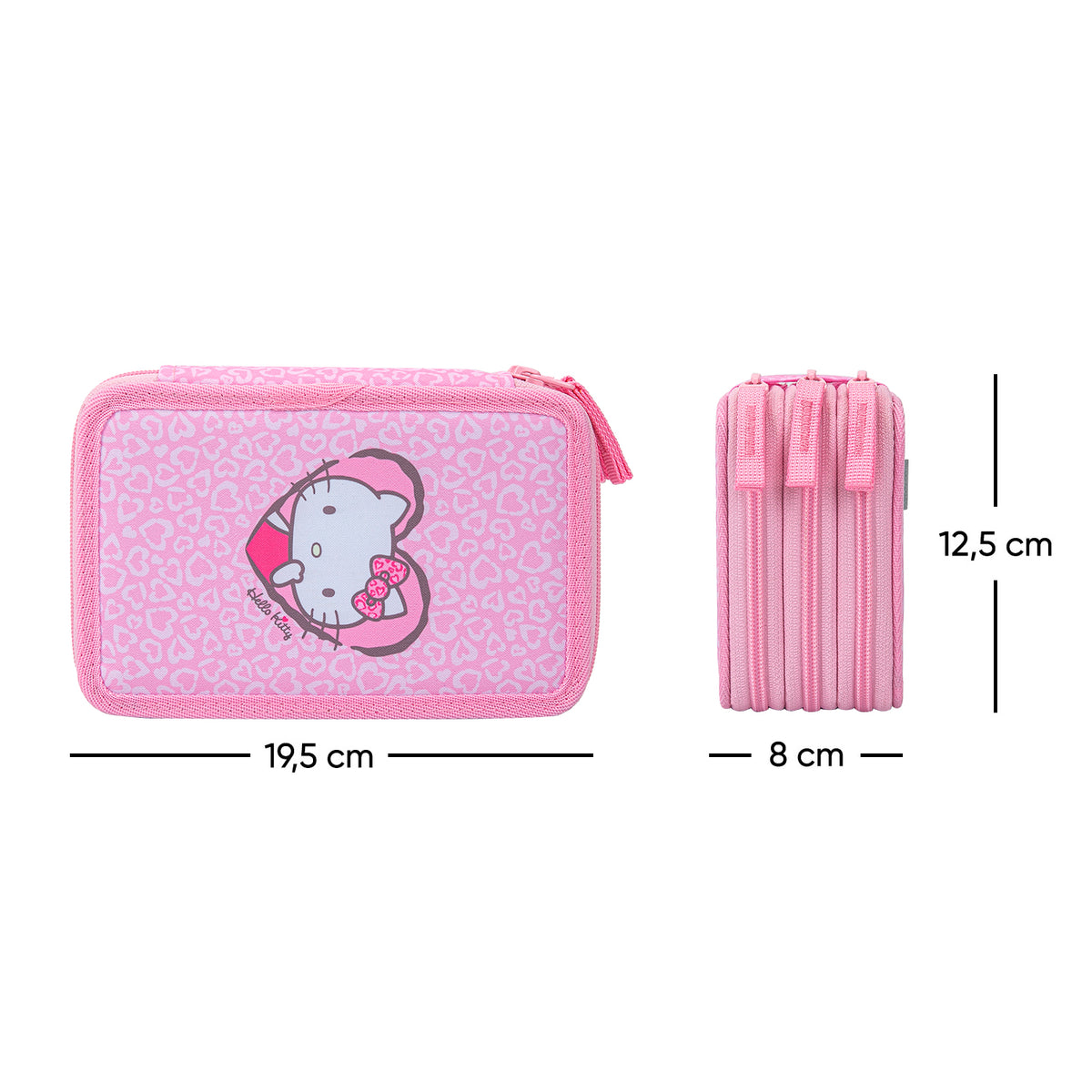Astuccio a tre scomparti Hello Kitty Leopardo dolce