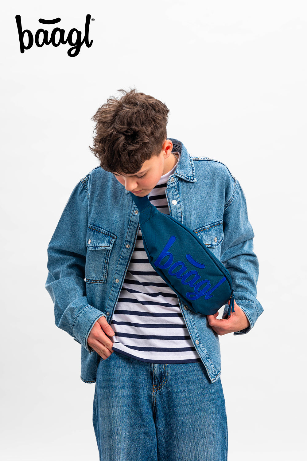 Marsupio Snap Logo blu