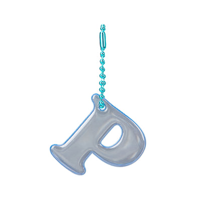 Portachiavi riflettente lettera P