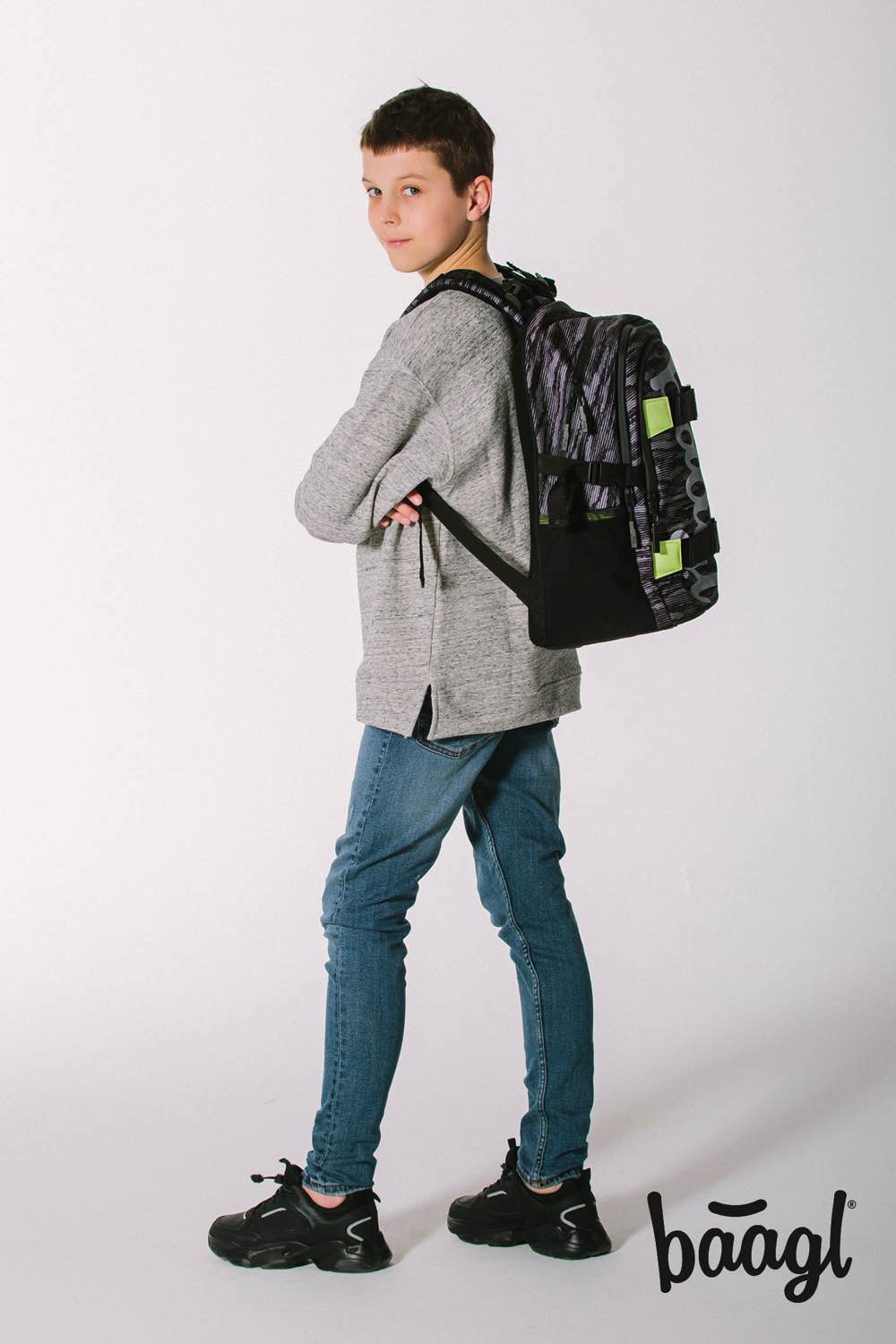Zaino scolastico Skate Grey